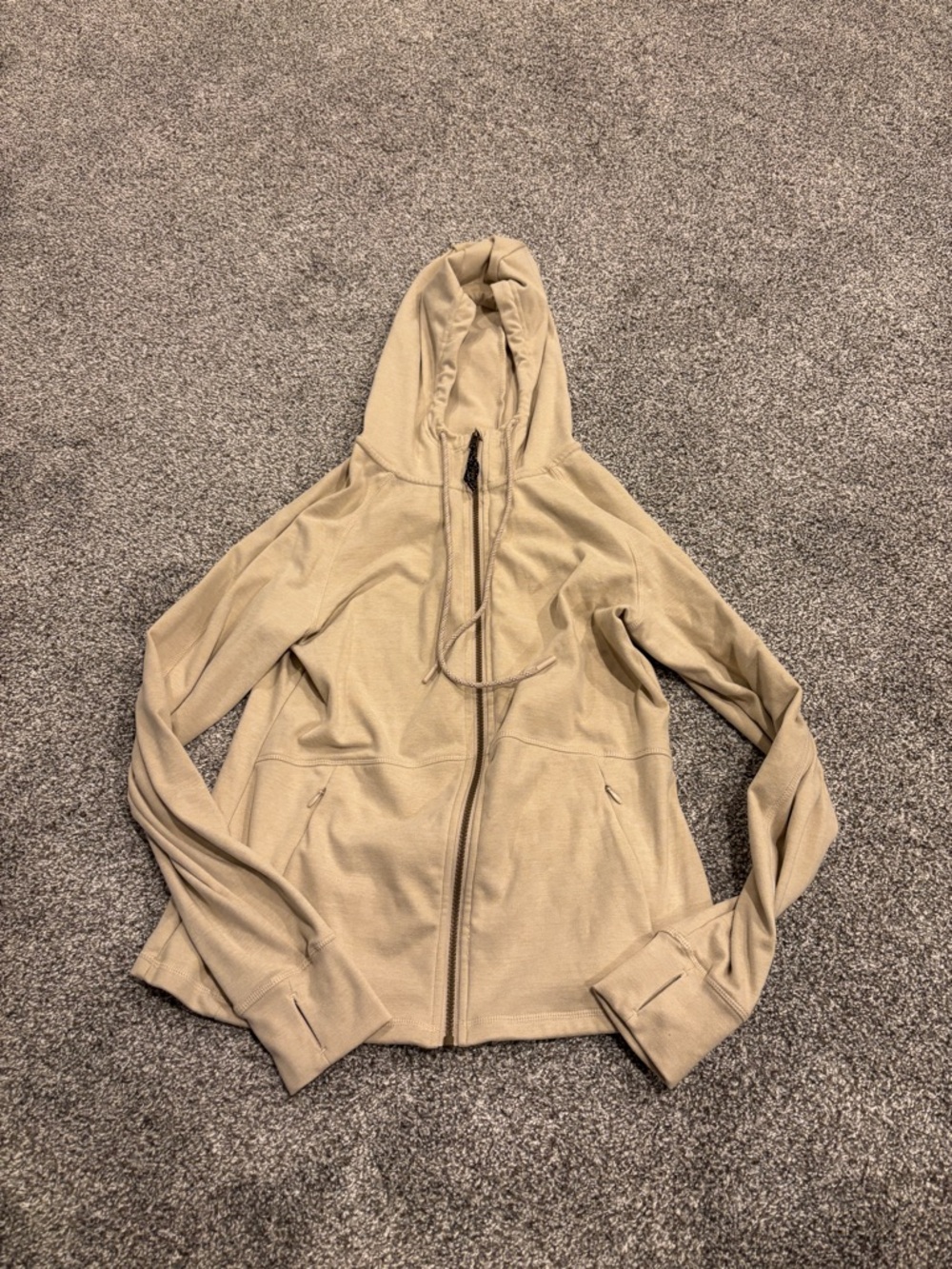Avalanche Neutral Beige Zip-Up Hoodie